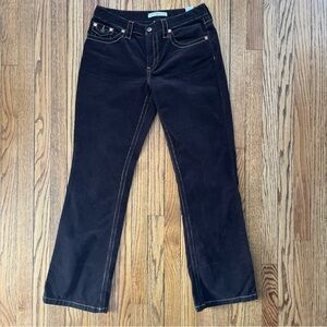 Tommy Hilfiger Corduroy Hipster Boot Cut Brown Pants Sz. 8 Constrast Stitching